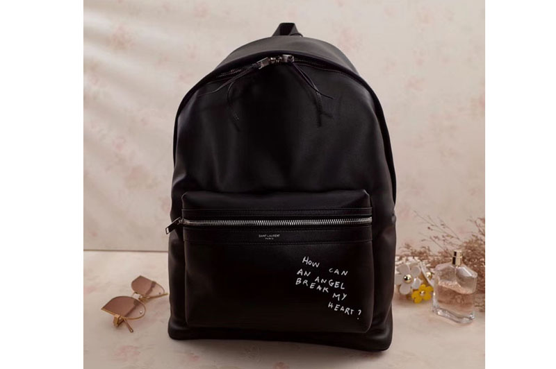 Replica YSL Yves Saint Laurent Classic City Backpack 454318 Black Leather