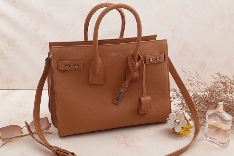 Replica Saint Laurent Sac De Jour Souple Bag Grained Leather 464960 Tan