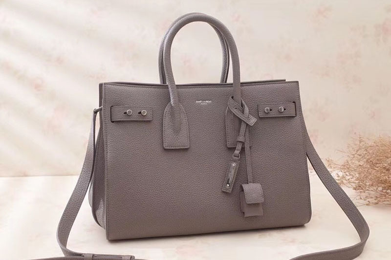 Replica Saint Laurent Sac De Jour Souple Bag Grained Leather 464960 Grey