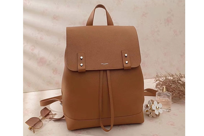 Replica Saint Laurent Sac De Jour Backpack Grained Leather 480585 Tan