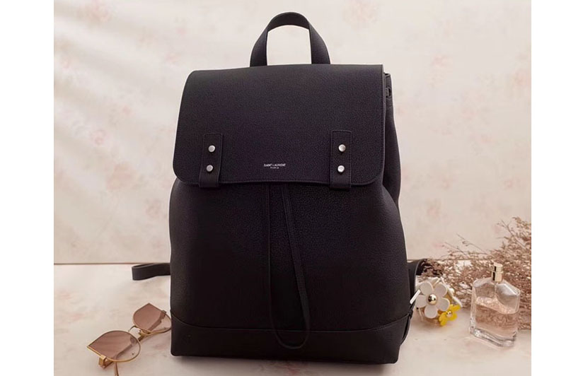 Replica Saint Laurent Sac De Jour Backpack Grained Leather 480585 Black