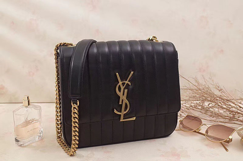 Replica Saint Laurent Large Vicky Bag in Original Leather 532595 Black