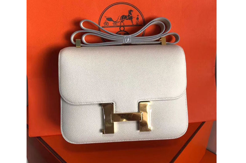 Replica Hermes Constance 24cm Bag Original Epsom Leather Gold Craie