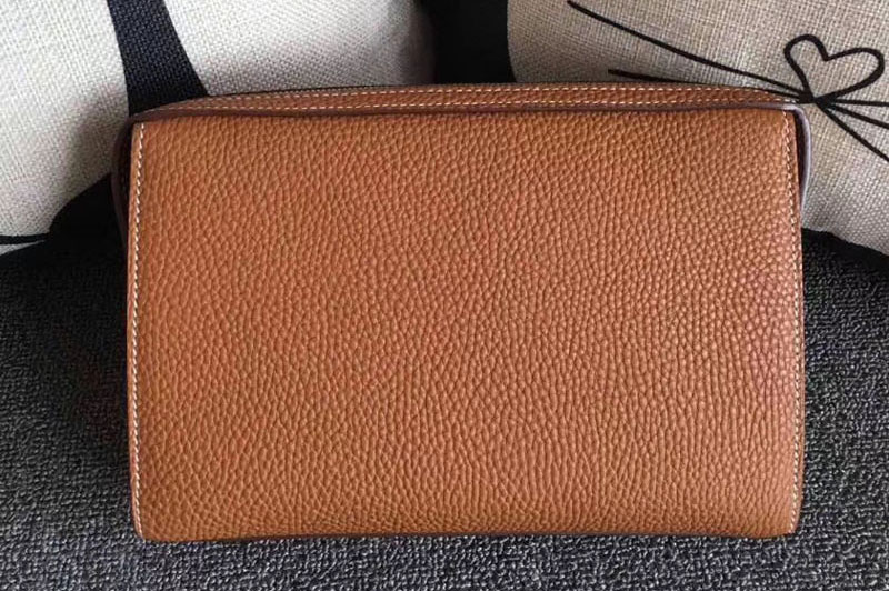 Replica Mens Hermes 24cm Clutch Original Swift Leather Bags Tan