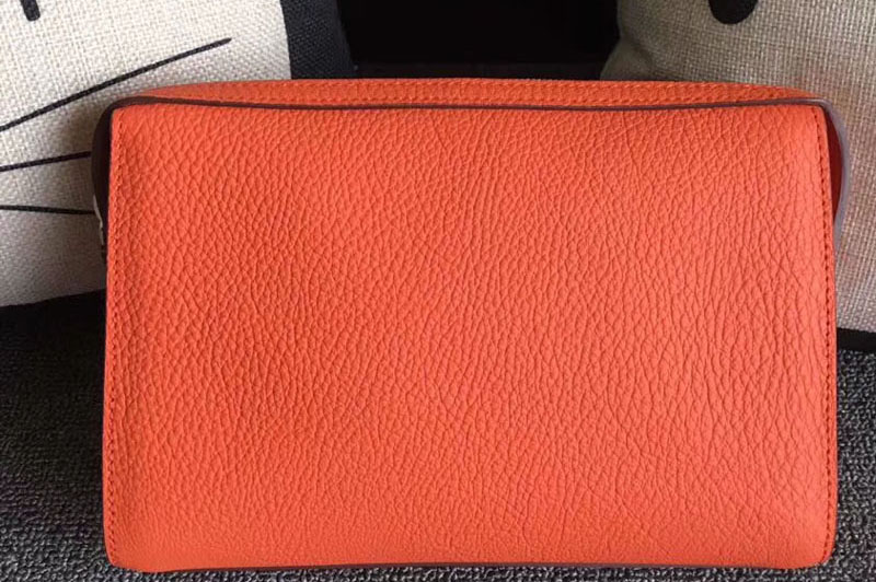 Replica Mens Hermes 24cm Clutch Original Swift Leather Bags Orange