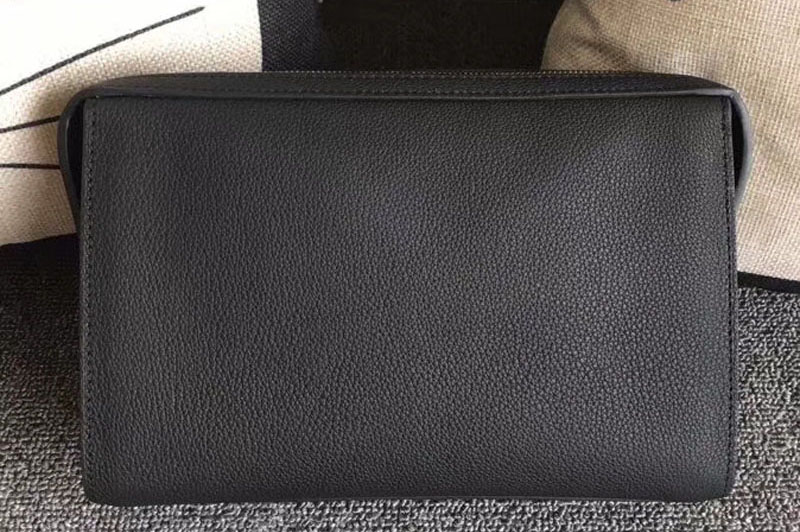 Replica Mens Hermes 24cm Clutch Original Swift Leather Bags Black