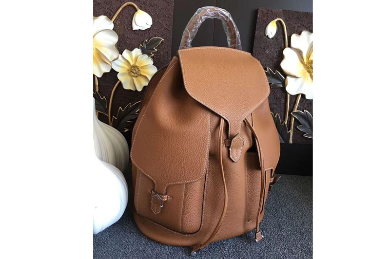 Replica Hermes Original Togo Leather Backpack Tan