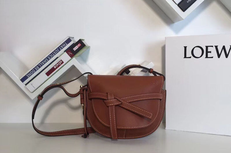 Replica Loewe Gate Small Bags Original Leather Brown