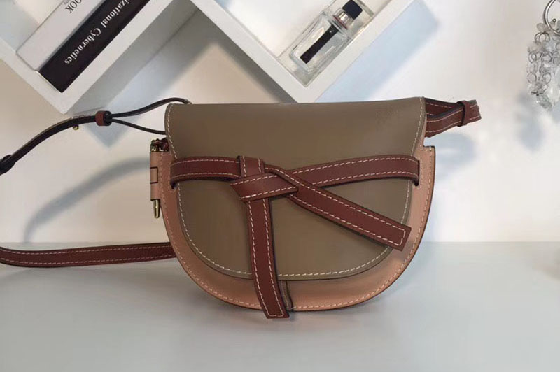 Replica Loewe Gate Small Bags Original Leather Mocca/Powder