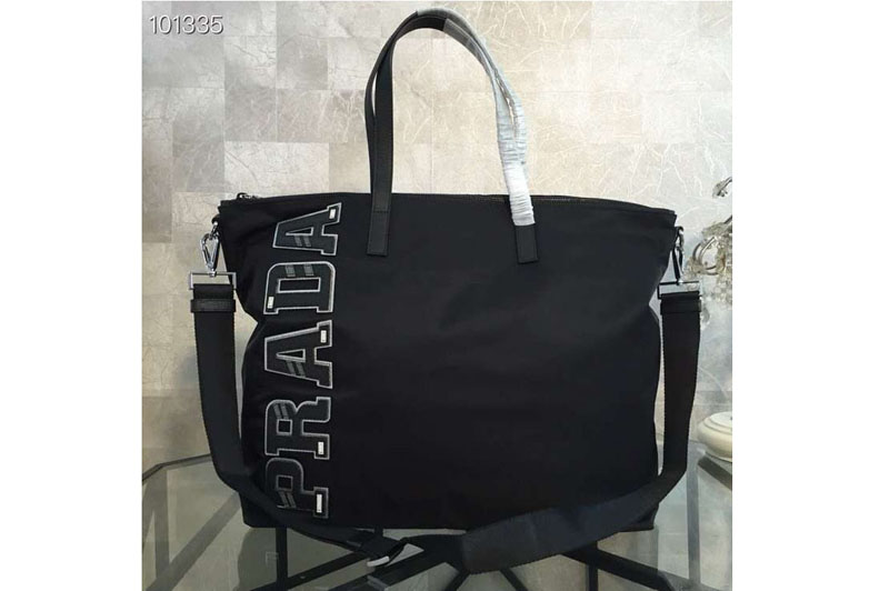 Replica Prada 2VG024 Nylon Tote Bags Black